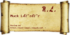 Muck Lázár névjegykártya